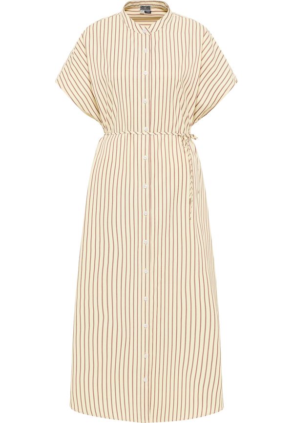 DreiMaster Maritim DreiMaster Maritim Рокля тип риза  кафяво / светложълто