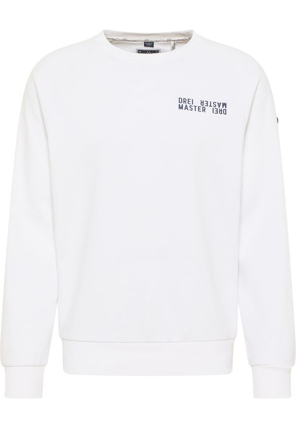 DreiMaster Maritim DreiMaster Maritim Суичър 'Bridgeport'  черно / бяло