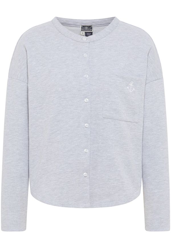 DreiMaster Maritim DreiMaster Maritim Суичъри с качулка  сив меланж / бяло