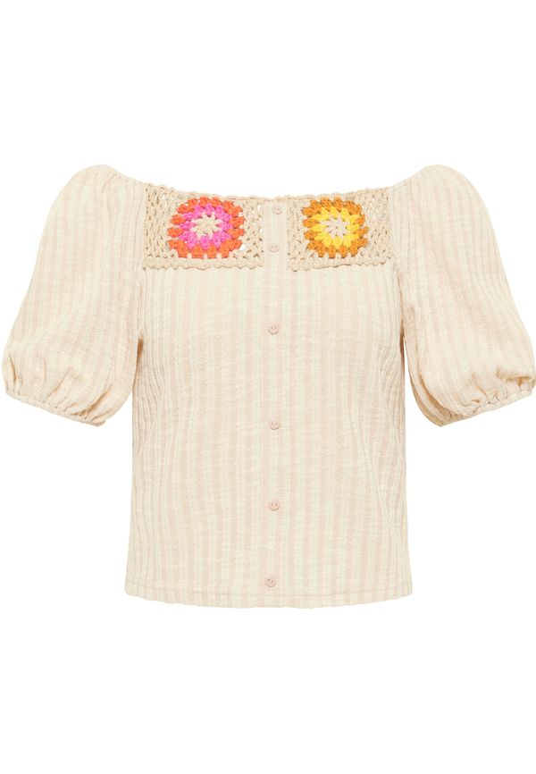 DREIMASTER DREIMASTER Плетена жилетка  светлобежово / жълто / оранжево / розово