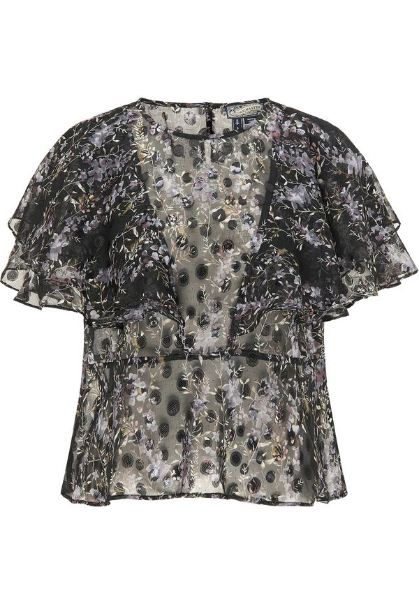 DreiMaster Vintage DreiMaster Vintage Блуза  сиво / бледорозово / черно / бяло