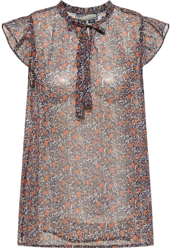 DreiMaster Vintage DreiMaster Vintage Блуза  светлобежово / нощно синьо / пастелно зелено / кайсия / черешово червено