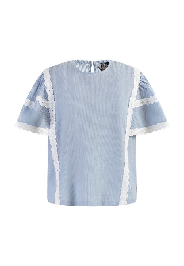 DreiMaster Vintage DreiMaster Vintage Блуза  светлосиньо / бяло