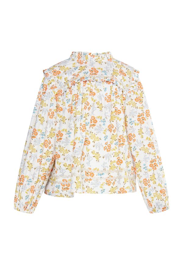 DreiMaster Vintage DreiMaster Vintage Блуза  светлосиньо / горчица / оранжево / бяло