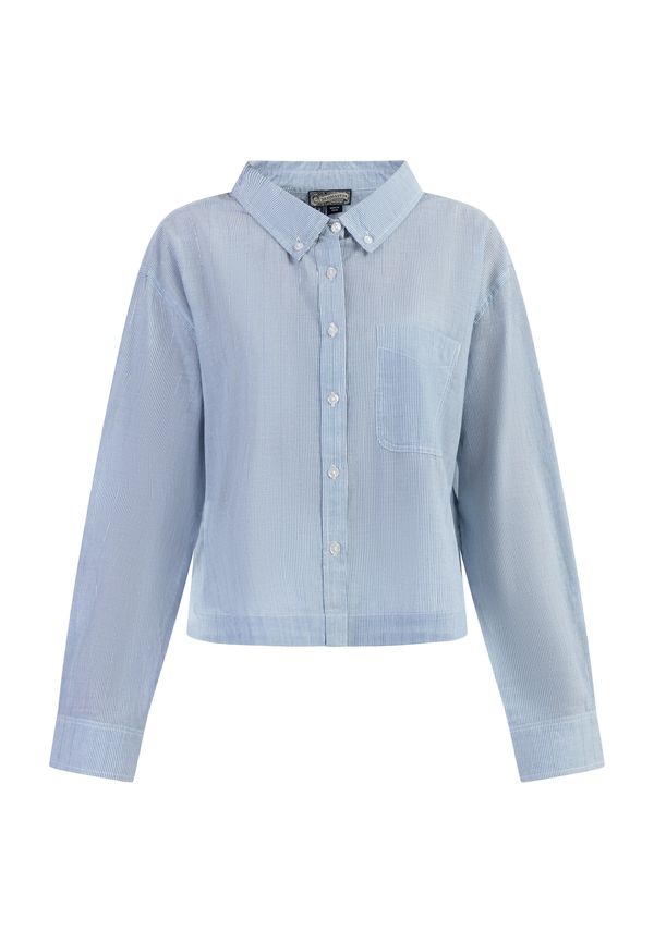 DreiMaster Vintage DreiMaster Vintage Блуза  светлосиньо / сребърно / бяло