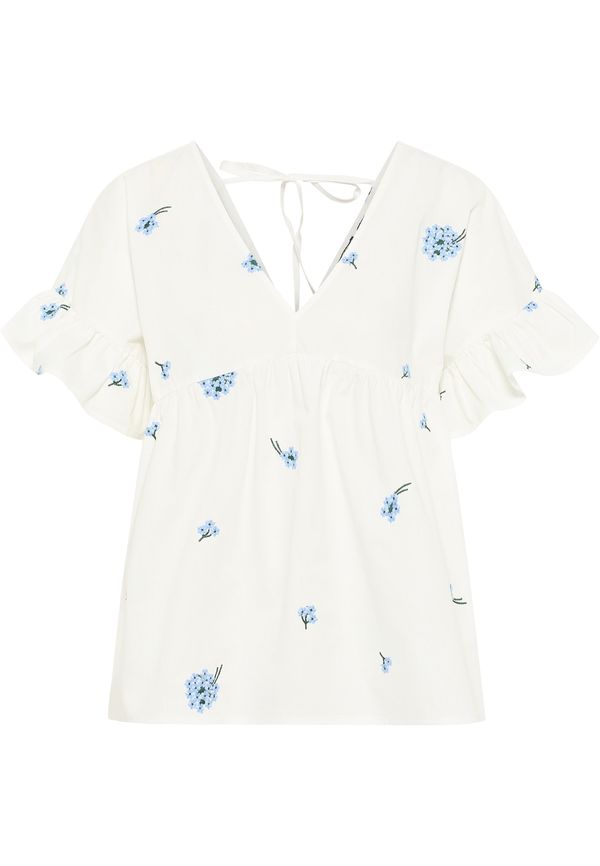 DreiMaster Vintage DreiMaster Vintage Блуза  светлосиньо / тъмнозелено / естествено бяло