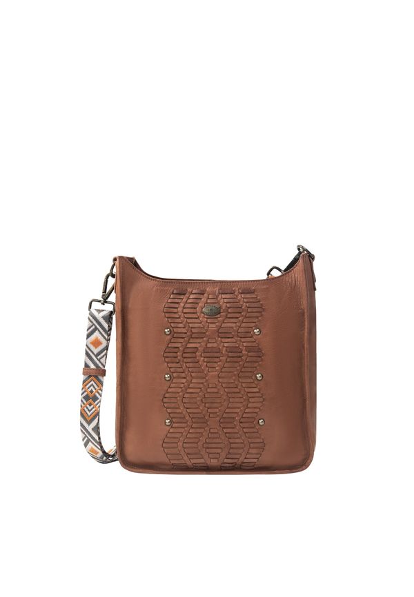 DreiMaster Vintage DreiMaster Vintage Чанта с презрамки  кафяво / сиво / оранжево / бяло