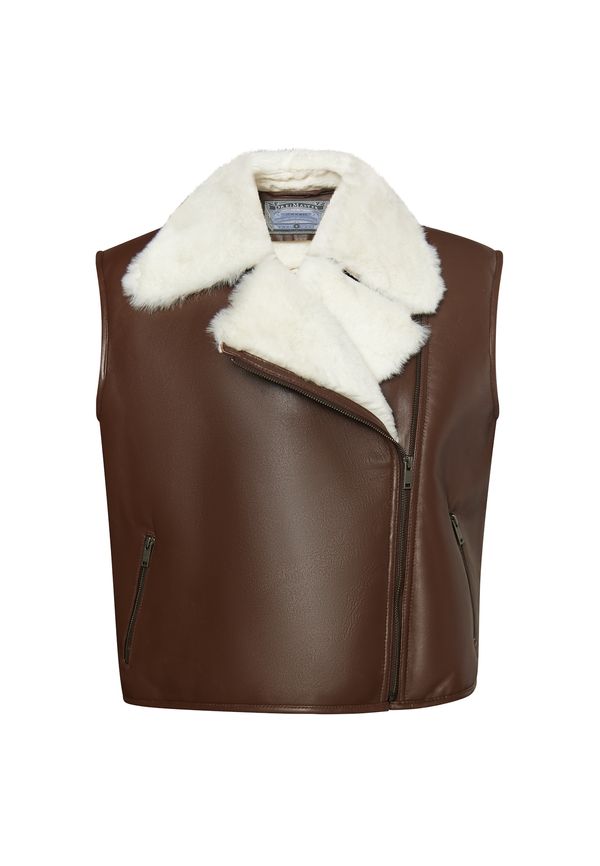 DreiMaster Vintage DreiMaster Vintage Елек  тъмнокафяво / бяло