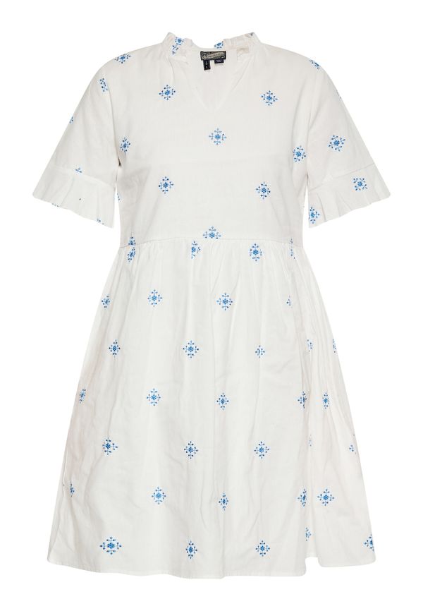 DreiMaster Vintage DreiMaster Vintage Лятна рокля  синьо / бял памук