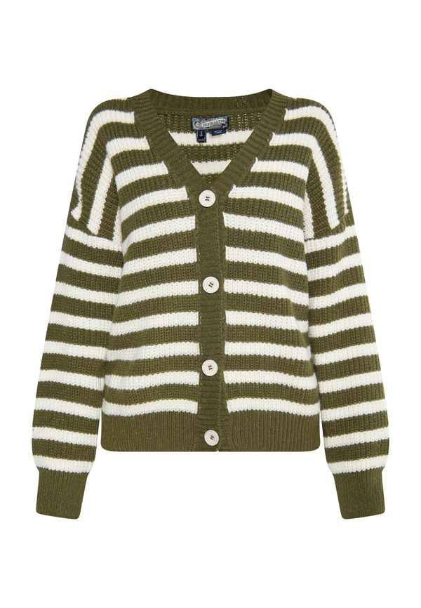 DreiMaster Vintage DreiMaster Vintage Плетена жилетка  маслина / бяло