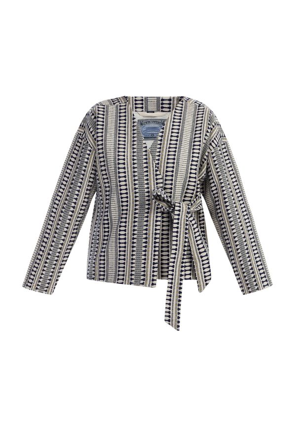 DreiMaster Vintage DreiMaster Vintage Плетена жилетка  нейви синьо / злато / бял памук