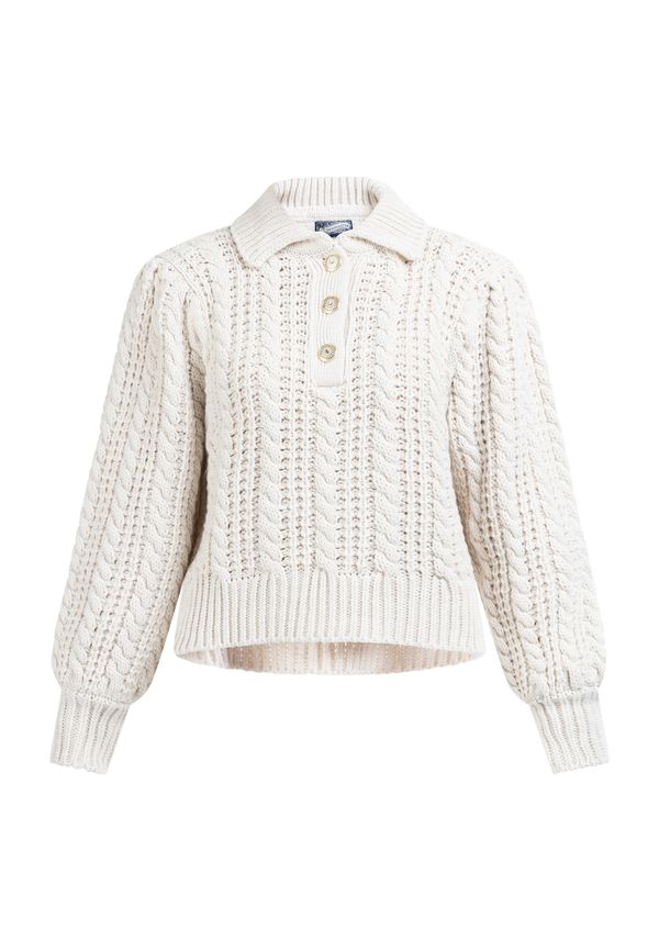 DreiMaster Vintage DreiMaster Vintage Пуловер  бял памук