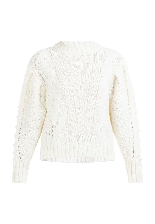 DreiMaster Vintage DreiMaster Vintage Пуловер 'Naemi'  бял памук