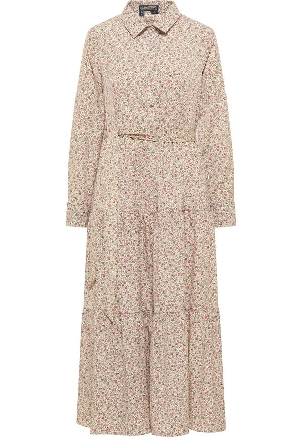 DreiMaster Vintage DreiMaster Vintage Рокля тип риза  бежово / боровинка / розово