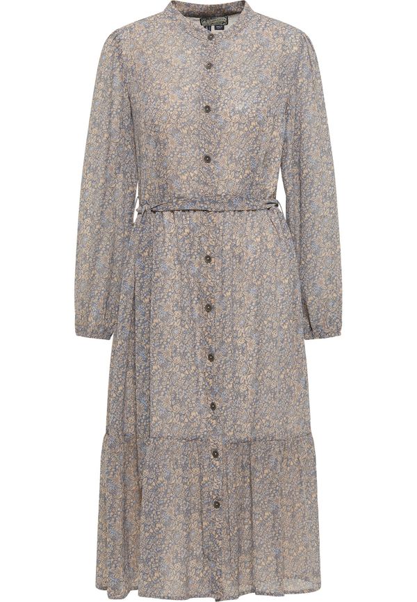 DreiMaster Vintage DreiMaster Vintage Рокля тип риза  бежово / морскосиньо / светлосиньо