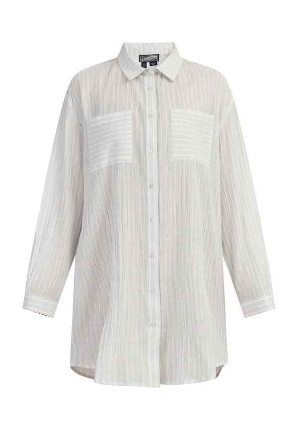 DreiMaster Vintage DreiMaster Vintage Рокля тип риза  светлосиньо / злато / мръсно бяло