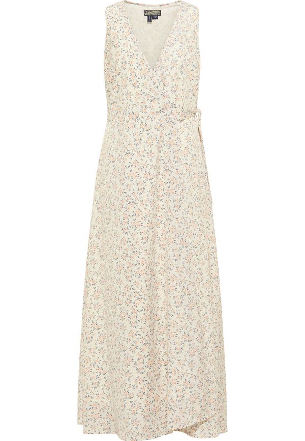 DreiMaster Vintage DreiMaster Vintage Рокля 'Zitha'  смарагдово зелено / кайсия / бял памук