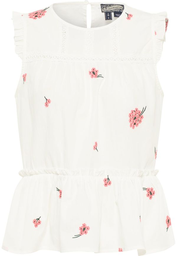 DreiMaster Vintage DreiMaster Vintage Топ  зелено / светлорозово / бяло