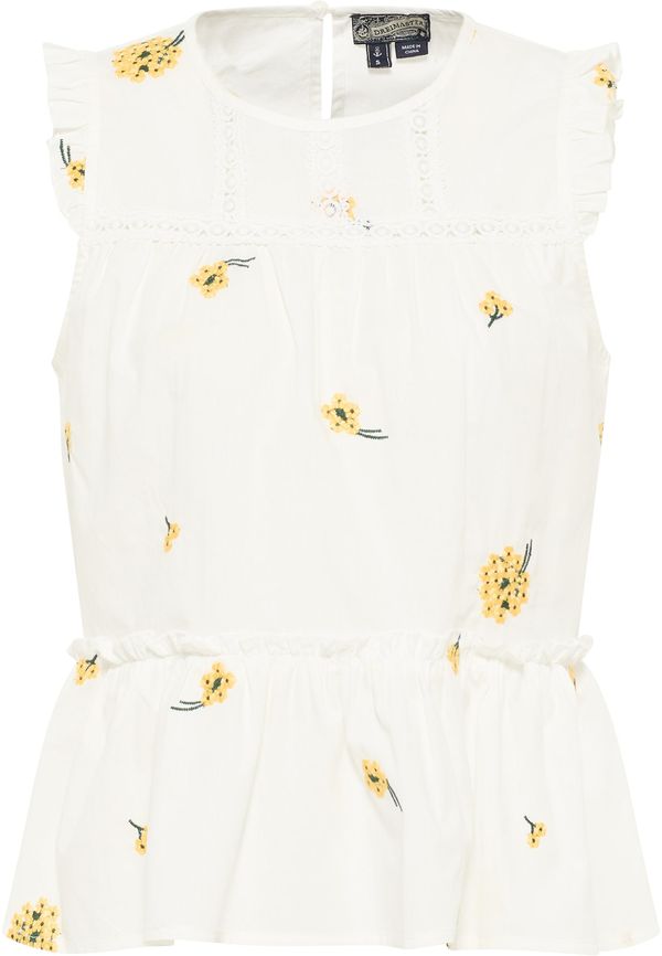 DreiMaster Vintage DreiMaster Vintage Топ  жълто / зелено / бяло