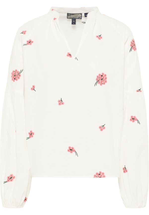 DreiMaster Vintage DreiMaster Vintage Туника  тревнозелено / корал / бял памук