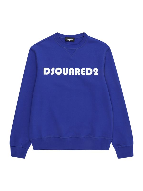 DSQUARED2 DSQUARED2 Суичър  кобалтово синьо / бяло