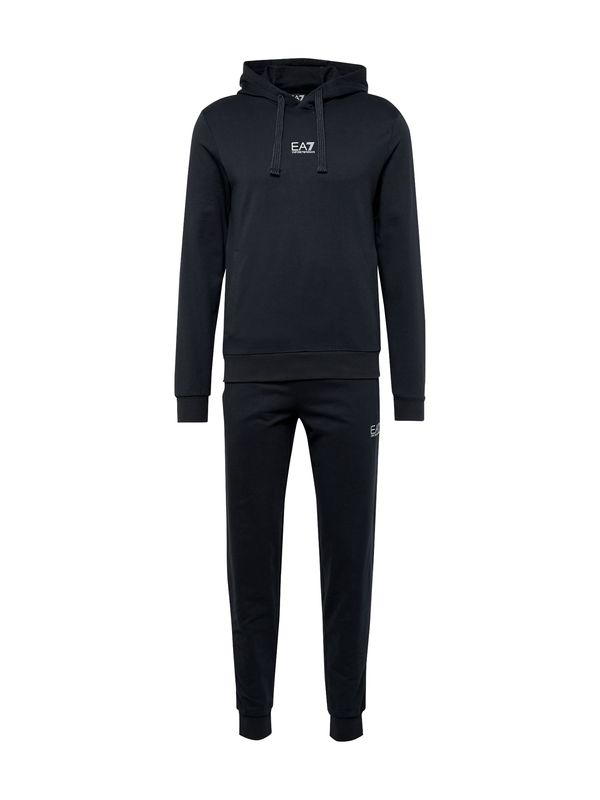 EA7 Emporio Armani EA7 Emporio Armani Облекло за бягане  нощно синьо / бяло