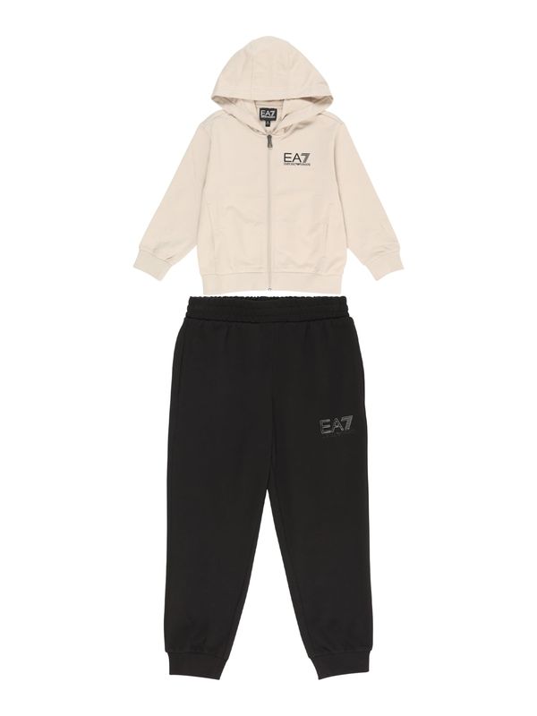 EA7 Emporio Armani EA7 Emporio Armani Облекло за бягане  светлобежово / черно