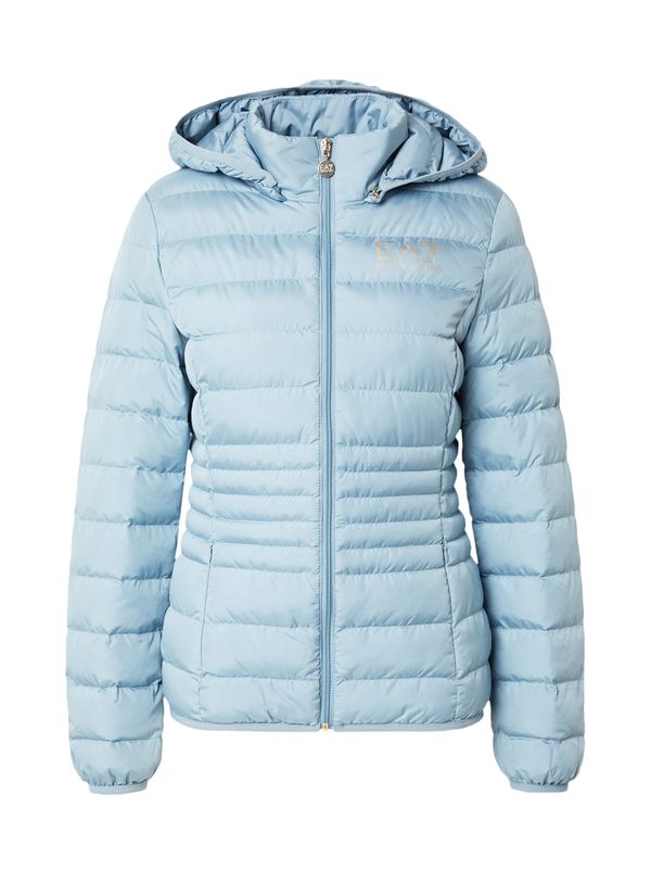 EA7 Emporio Armani EA7 Emporio Armani Преходно яке 'GIUBBOTTO'  светлосиньо / сребърно сиво