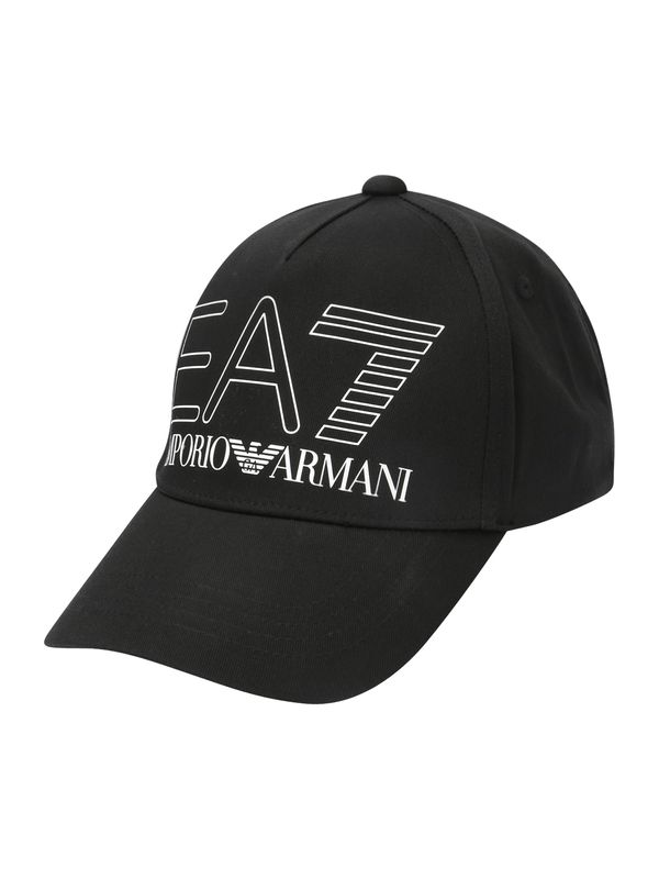 EA7 Emporio Armani EA7 Emporio Armani Шапка с козирка  черно / мръсно бяло