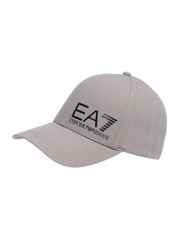 EA7 Emporio Armani EA7 Emporio Armani Шапка с козирка  сиво / черно