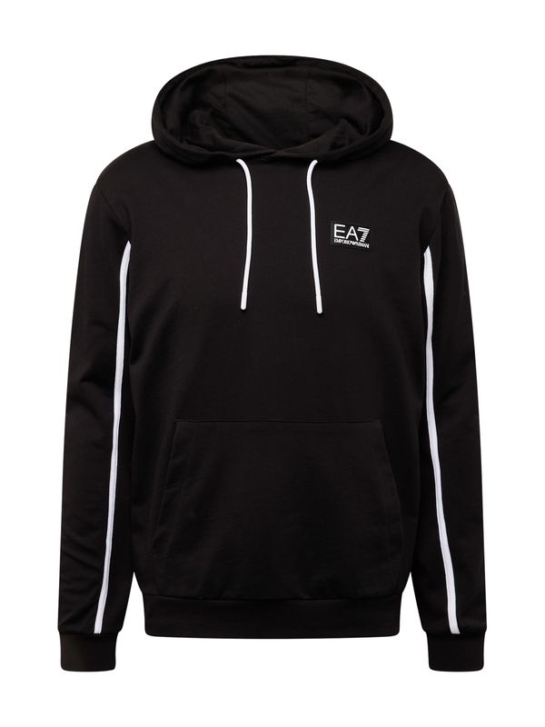 EA7 Emporio Armani EA7 Emporio Armani Суичър  черно / бяло