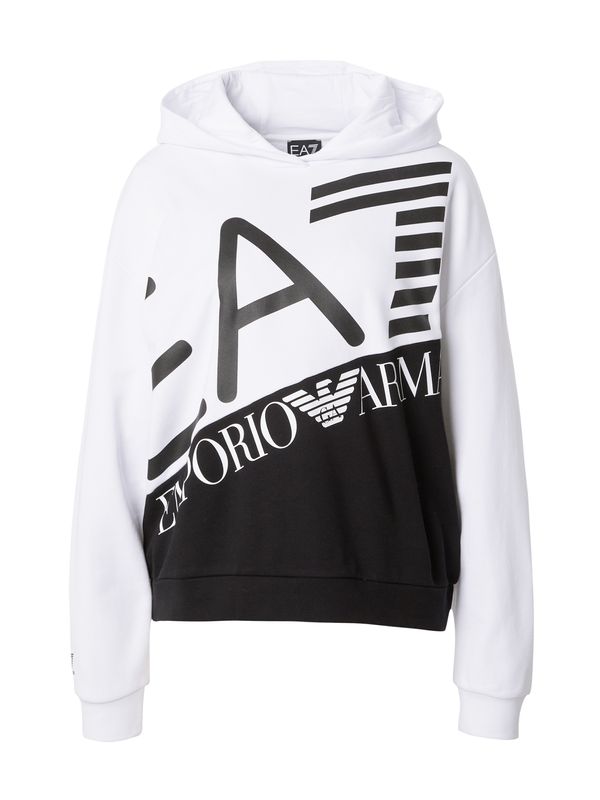 EA7 Emporio Armani EA7 Emporio Armani Суичър  черно / бяло