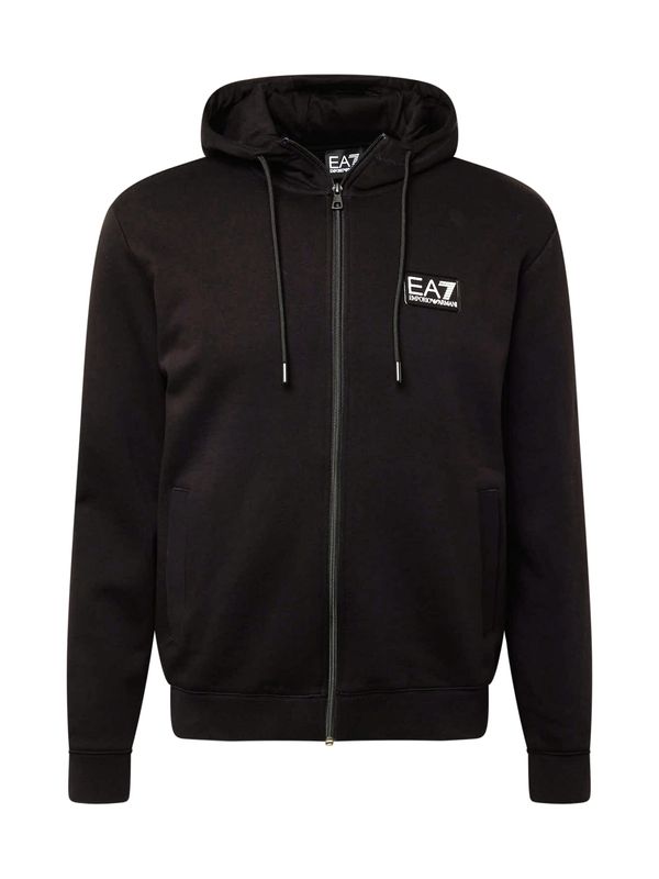 EA7 Emporio Armani EA7 Emporio Armani Суичъри с качулка  черно / бяло