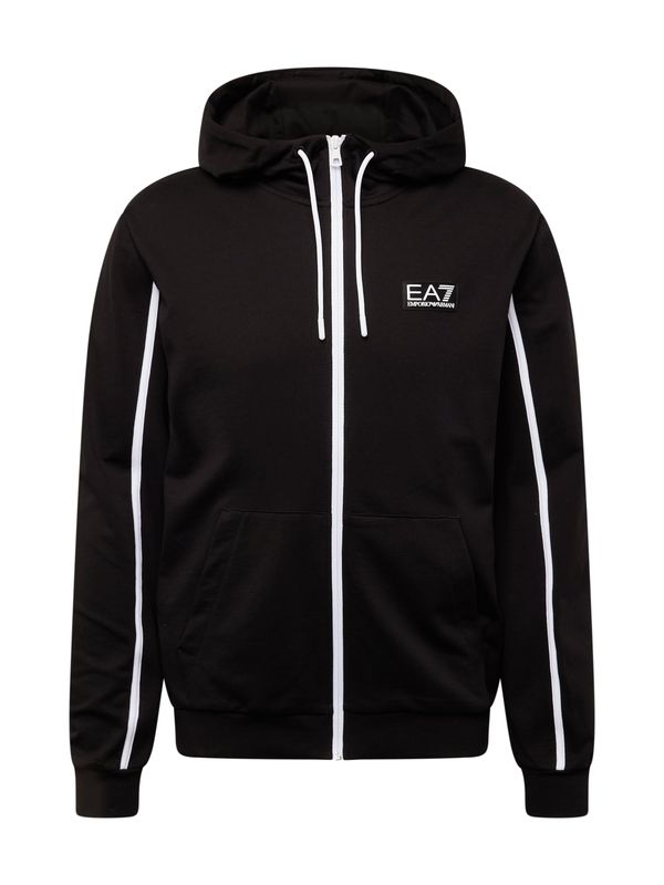 EA7 Emporio Armani EA7 Emporio Armani Суичъри с качулка  черно / бяло