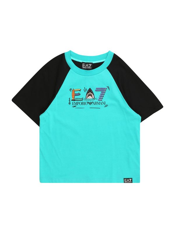 EA7 Emporio Armani EA7 Emporio Armani Тениска  синьо / тюркоазен / оранжево / черно