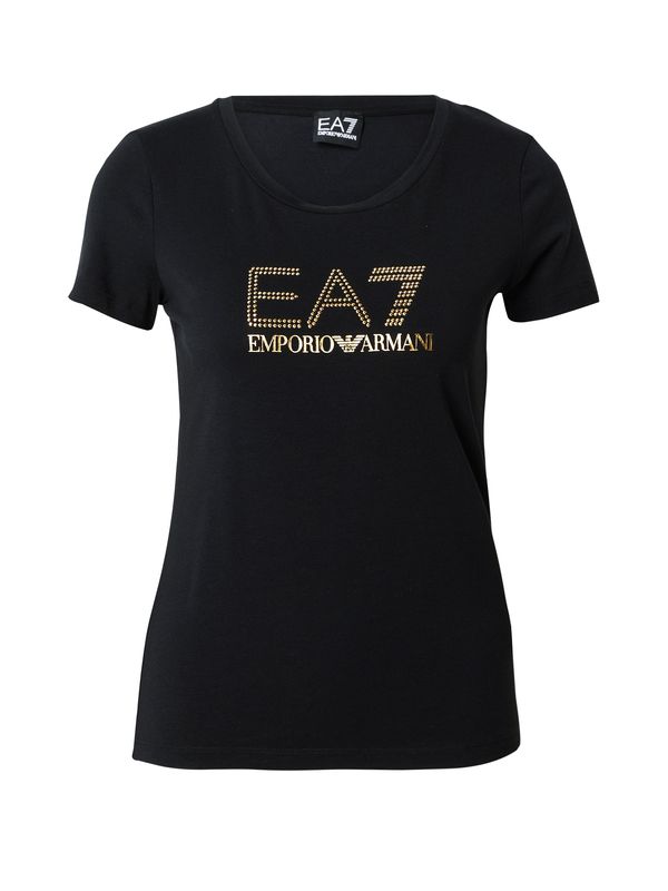 EA7 Emporio Armani EA7 Emporio Armani Тениска  злато / черно