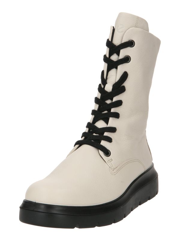 ECCO ECCO Ниски ботуши с връзки  черно / бяло