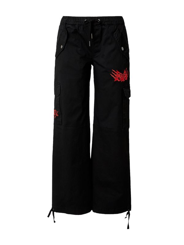 Ed Hardy Ed Hardy Карго панталон  червено / черно