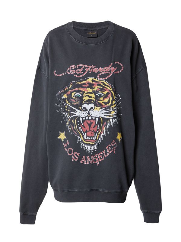 Ed Hardy Ed Hardy Суичър  оранжево / светлорозово / черно / бяло