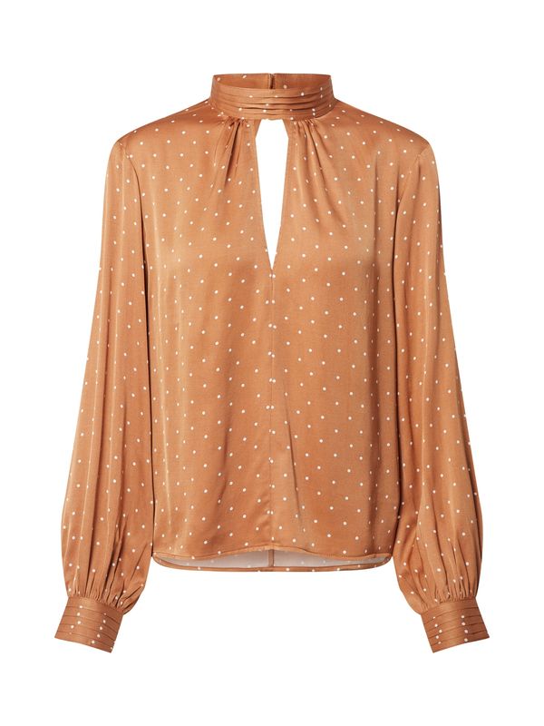 EDITED EDITED Блуза 'Ashley'  кафяво / естествено бяло