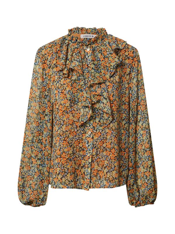 EDITED EDITED Блуза 'Birdy'  синьо / пъстро / оранжево / черно