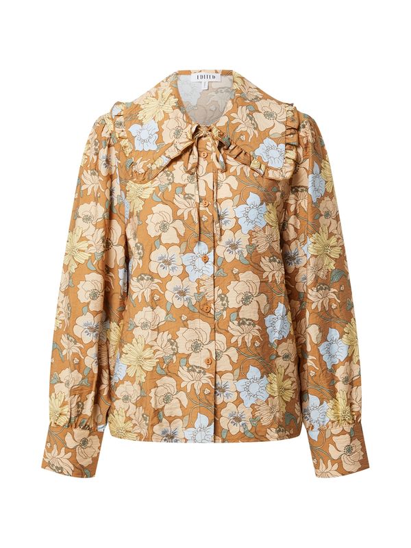 EDITED EDITED Блуза 'Rosalie'  светлосиньо / карамел / капучино / светложълто / смарагдово зелено