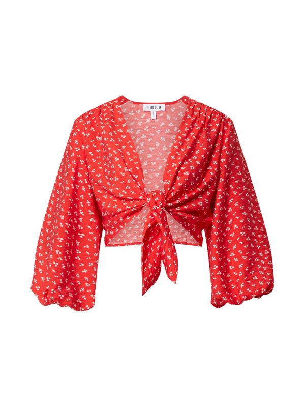 EDITED EDITED Блуза 'Tia'  червено / мръсно бяло