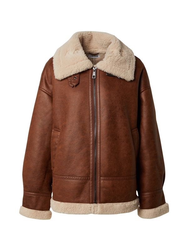 EDITED EDITED Преходно яке 'Ivana'  кафяво / бял памук