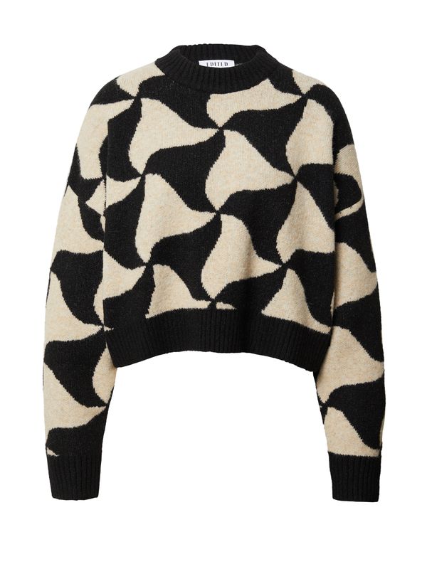 EDITED EDITED Пуловер 'Jill'  бежово / черно