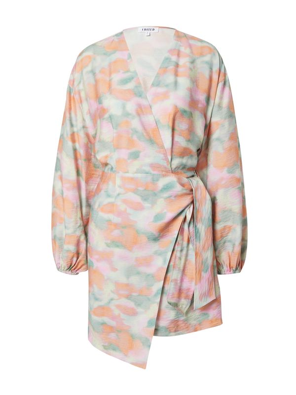 EDITED EDITED Рокля 'Qara'  пастелно зелено / пастелно оранжево / розово
