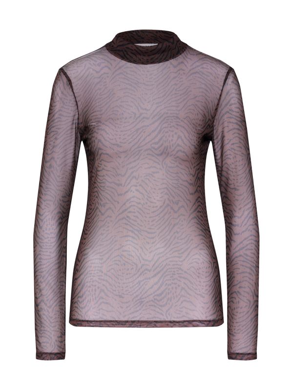 EDITED EDITED Тениска 'Amou'  кафяво / черно