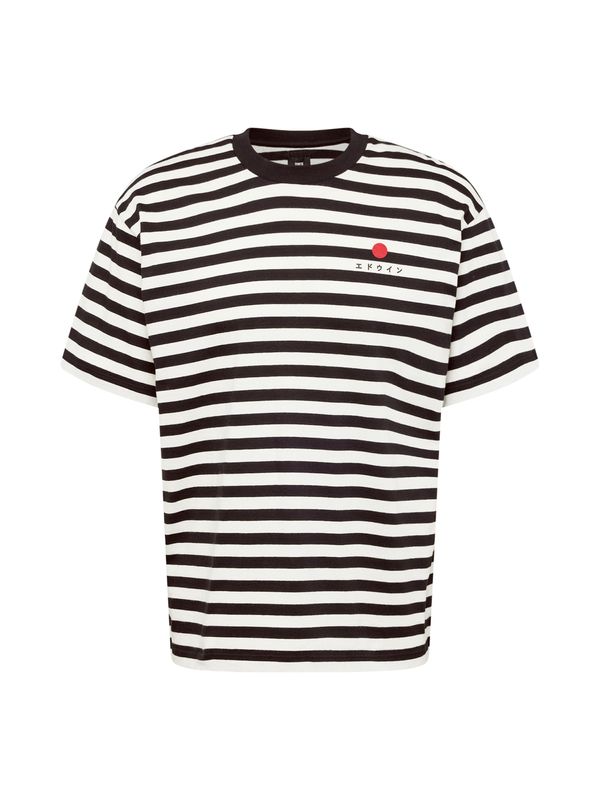 EDWIN EDWIN Тениска  черно / бяло