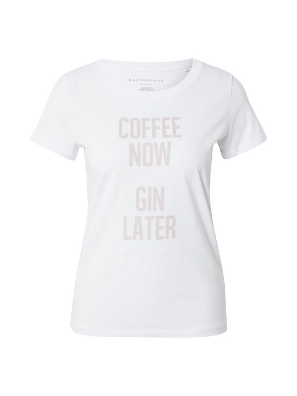 EINSTEIN & NEWTON EINSTEIN & NEWTON Тениска 'Gin'  светлокафяво / бяло