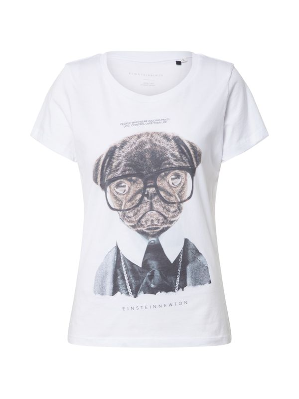 EINSTEIN & NEWTON EINSTEIN & NEWTON Тениска 'Jogging Pants'  кафяво / черно / бяло